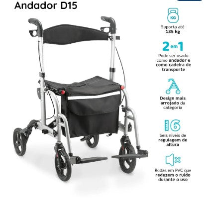 ANDADOR CADEIRA 2 EM 1  D15 - DELLAMED