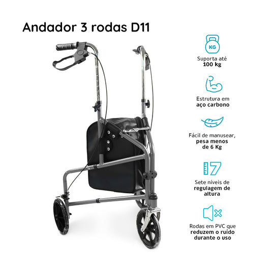 ANDADOR 3 RODAS - DELLAMED