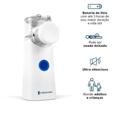 INALADOR NEBULIZADOR MESH PORTÁTIL - DELLAMED