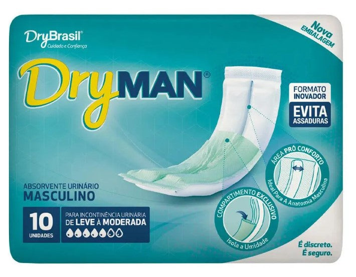 ABSORVENTE MASCULINO C/10UN - DRYMAN