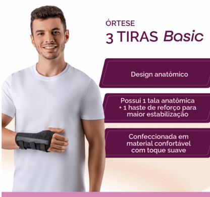 ÓRTESE 3 TIRAS BASIC - HIDROLIGHT