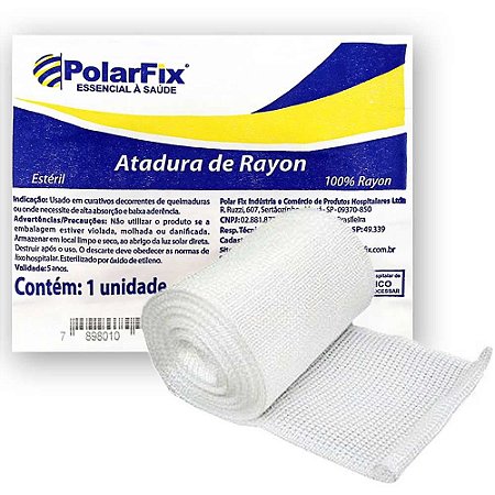 ATADURA DE RAYON ESTÉRIL  7,5CM X 5M - POLARFIX